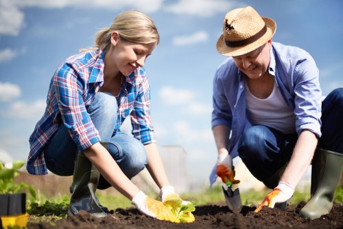 Reusable garden items set aside for charity donation and reuse