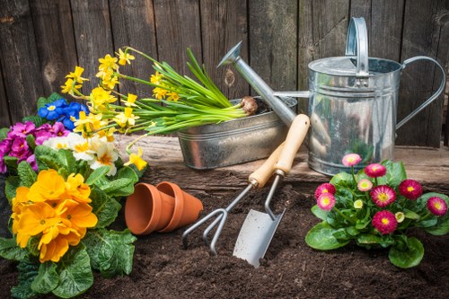 User managing cookie preferences on a landscaping service site